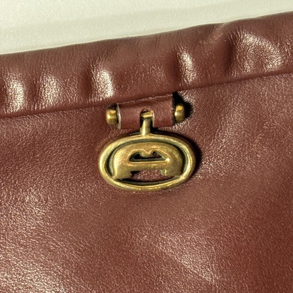 Vintage 70s 80s ETIENNE AIGNER Soft Leather Messenger Crossbody Handbag - Maroon